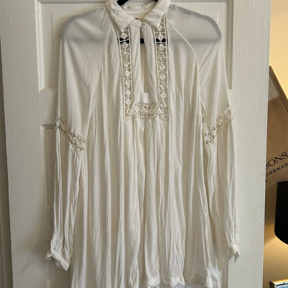 Free people long sleeve cotton cover up